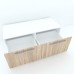 Armonia Comoda alba cu 2 sertare cu maner front MDF Sonoma